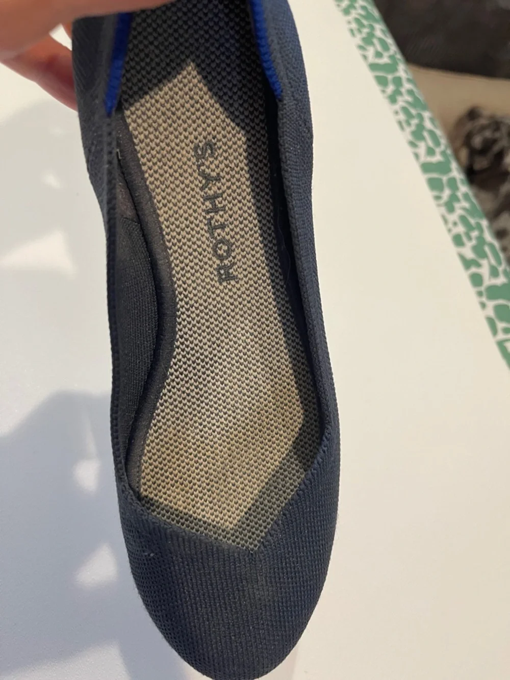 Rothy’s Women's The Flat Navy Knit Ballet Flats